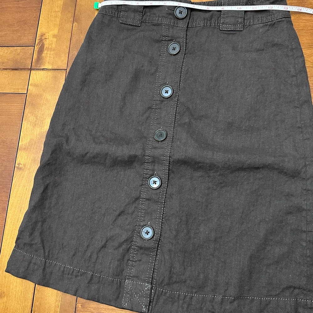 Banana Republic Linen Women Skirt, Button Down A Line